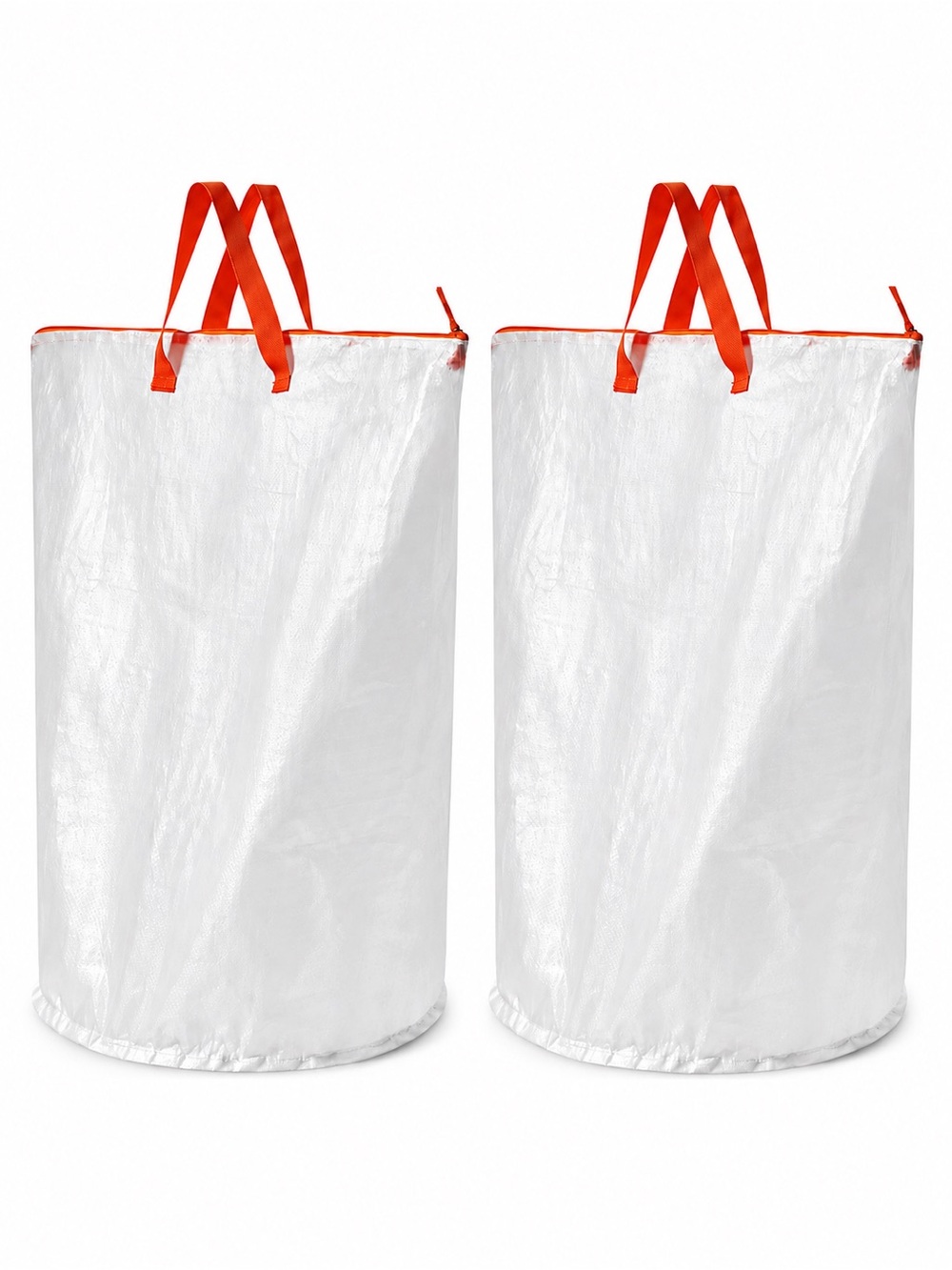 IKEA White Laundry Bags with Orange Handles - Set of 2